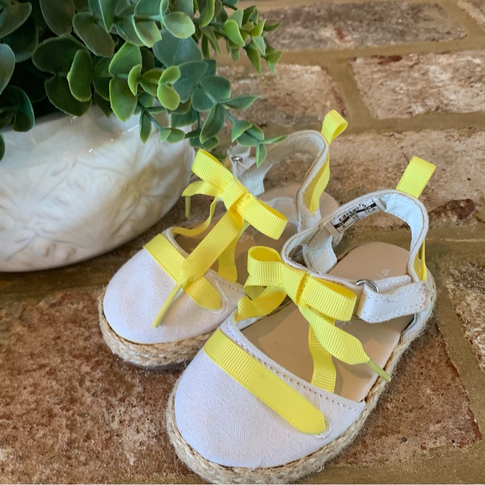 Carter’s | Yellow and White Baby Girl Sandals | 4